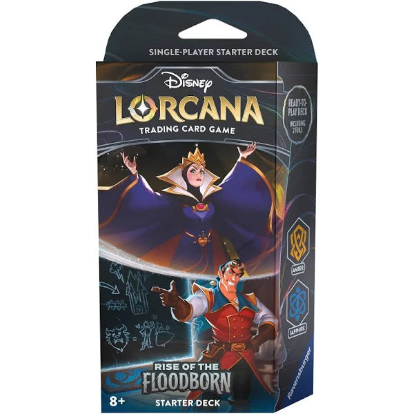 Disney Lorcana TCG: Rise of the Floodborn Starter Deck - Amber & Sapphire
