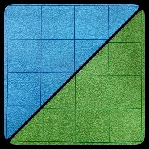 Chessex Reversible Battlemat 1" Squares-Blue Green