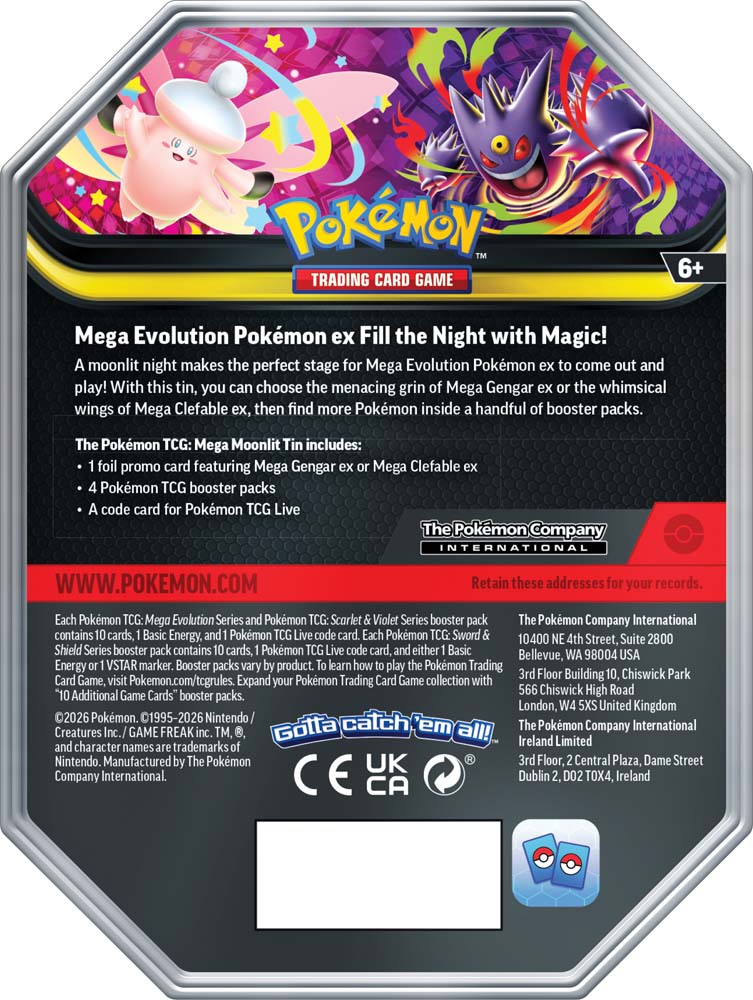 Pokemon TCG: Mega Moonlight Tin (Assorted)