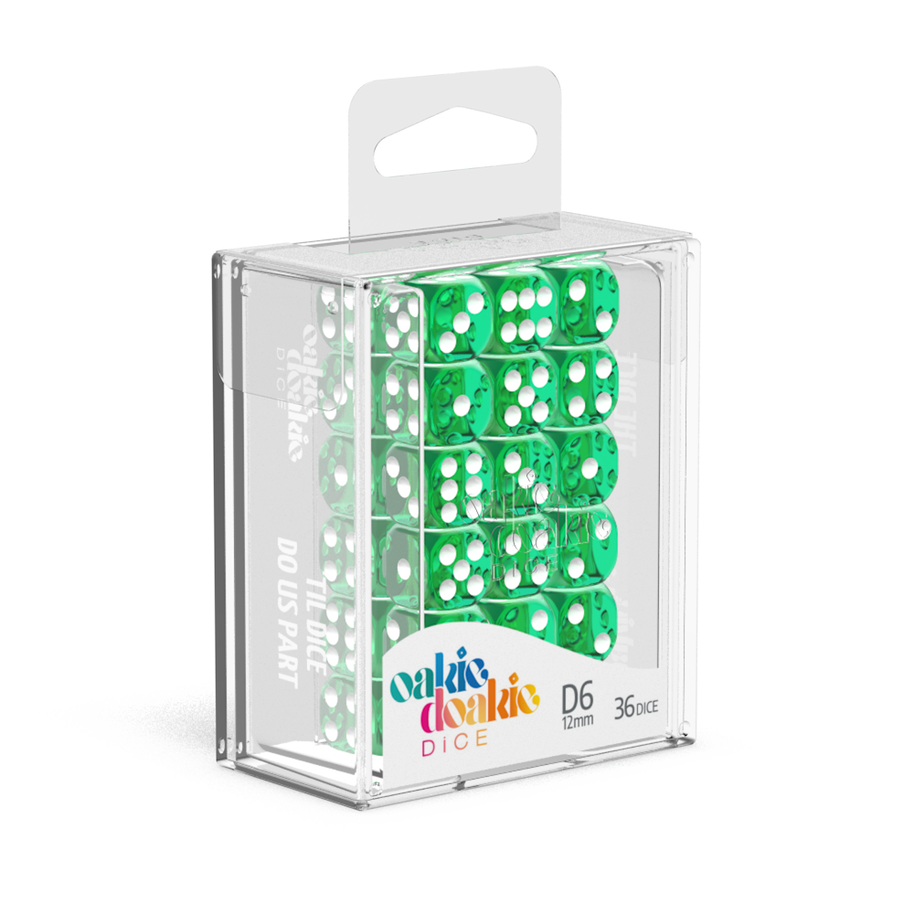 Oakie Doakie Dice D6 12mm Translucent (36)