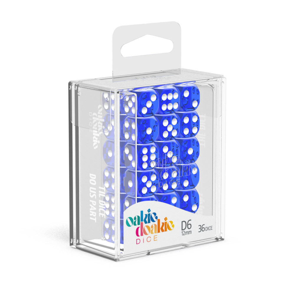 Oakie Doakie Dice D6 12mm Translucent (36)