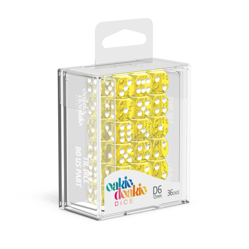 Oakie Doakie Dice D6 12mm Translucent (36)