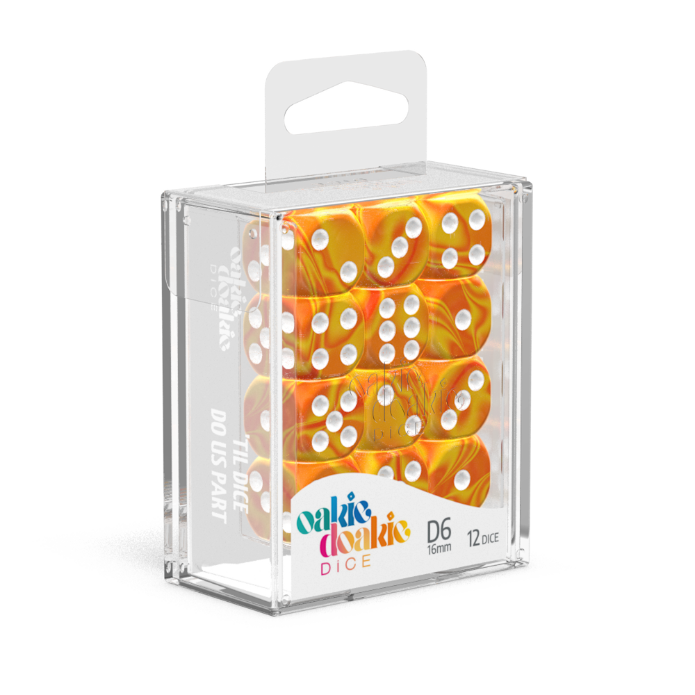 Oakie Doakie Dice D6 16mm Gemidice (12)