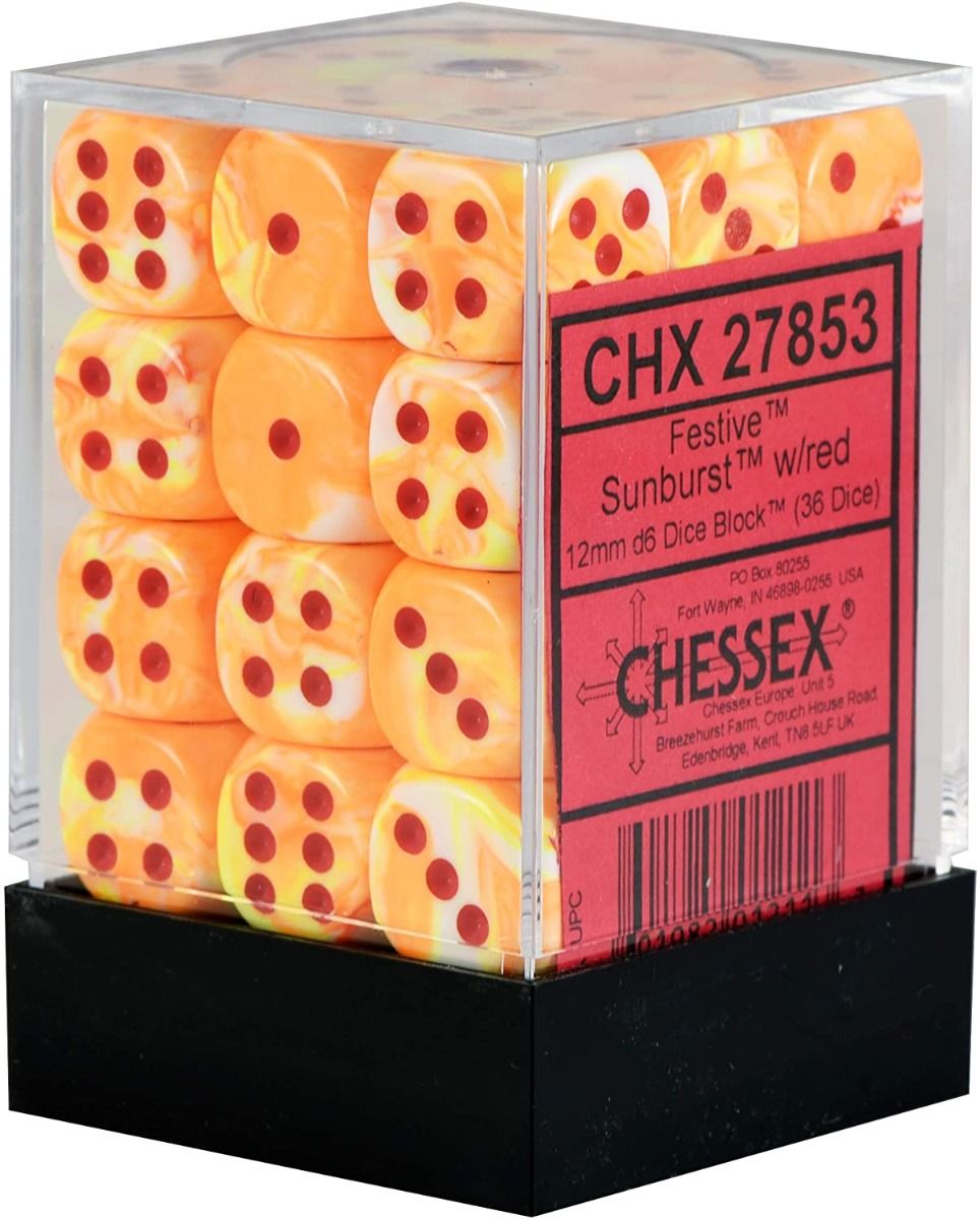 Chessex 12mm D6 Block of 36