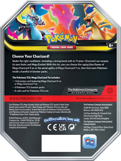 Pokemon TCG: Mega Charizard Tin (Assorted)