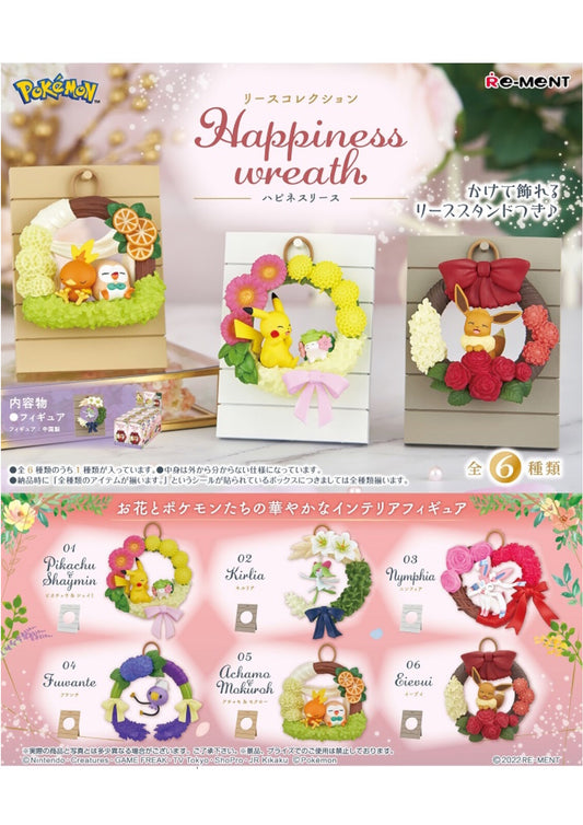 Re-ment Pokemon Wreath Collection Happiness Wreath Blind Box Figure