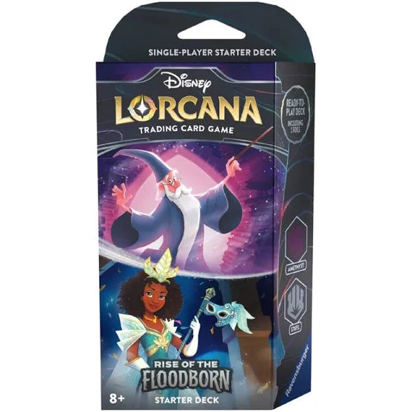 Disney Lorcana TCG: Rise of the Floodborn Starter Deck - Amethyst & Steel