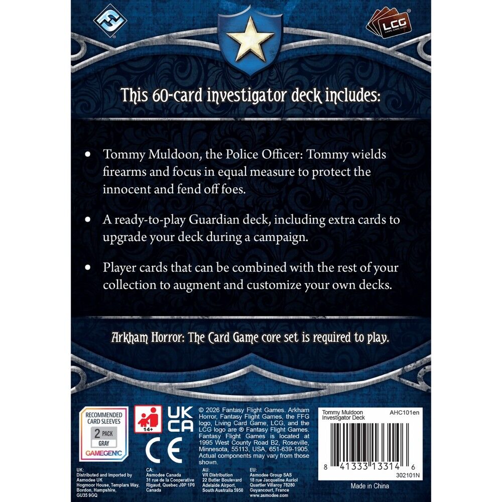 Arkham Horror LCG: Investigator Deck: Tommy Muldoon