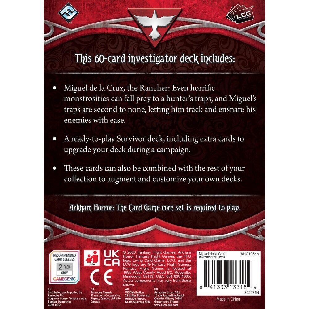 Arkham Horror LCG: Investigator Deck: Miguel de la Cruz