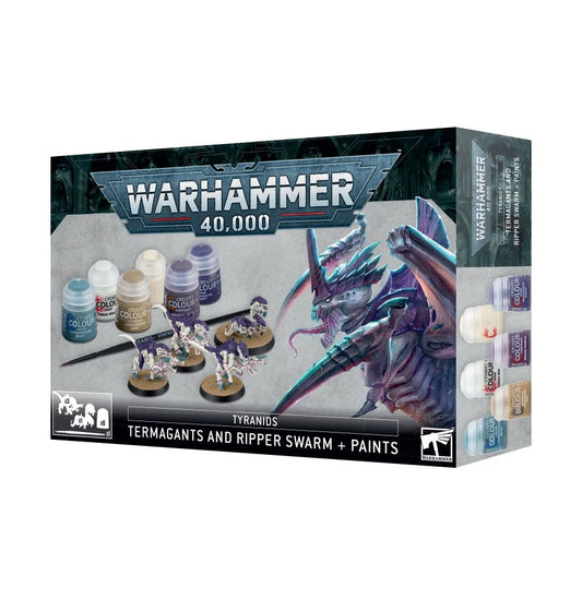 Warhammer 40K: Tyranids: Termagants and Ripper Swarm + Paints Set