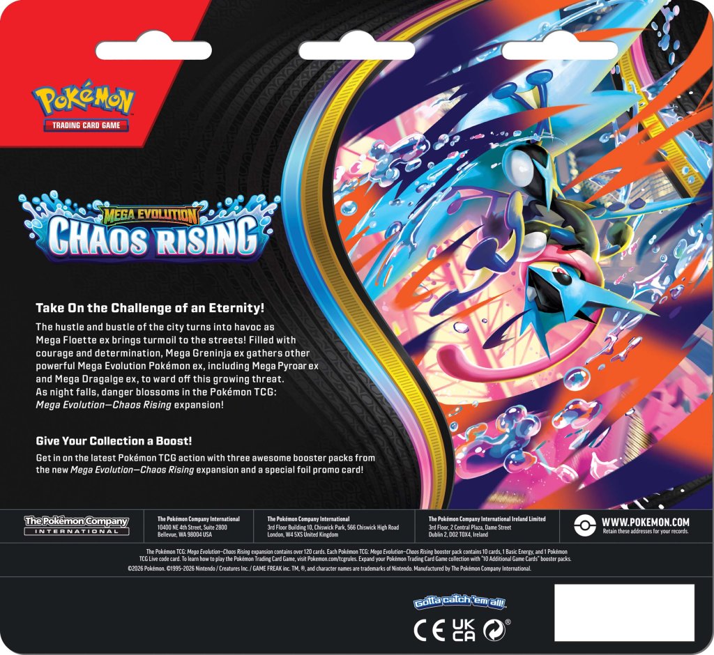 Pokemon TCG: Mega Evolution 4 - Chaos Rising 3-Booster Blister