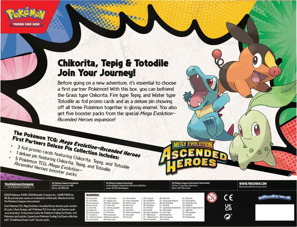 Pokemon TCG: Mega Evolution 2.5 - Ascended Heroes First Partners Deluxe Pin Collection