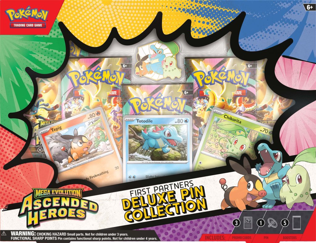 Pokemon TCG: Mega Evolution 2.5 - Ascended Heroes First Partners Deluxe Pin Collection