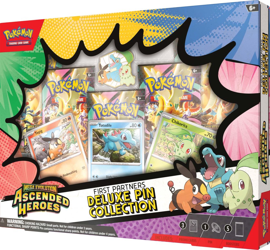 Pokemon TCG: Mega Evolution 2.5 - Ascended Heroes First Partners Deluxe Pin Collection