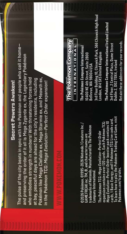 Pokemon TCG: Mega Evolution 3 - Perfect Order Booster Box (Display of 36)