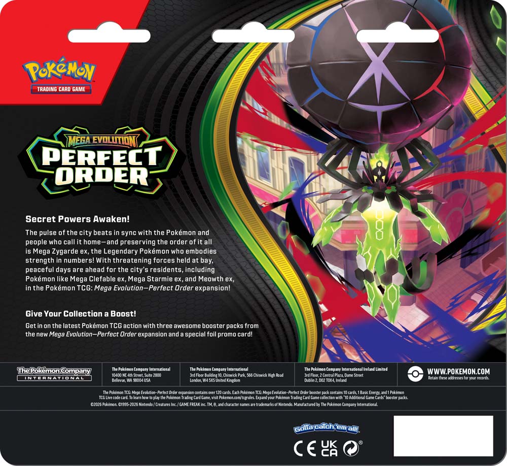 Pokemon TCG: Mega Evolution 3 - Perfect Order 3-Booster Blister
