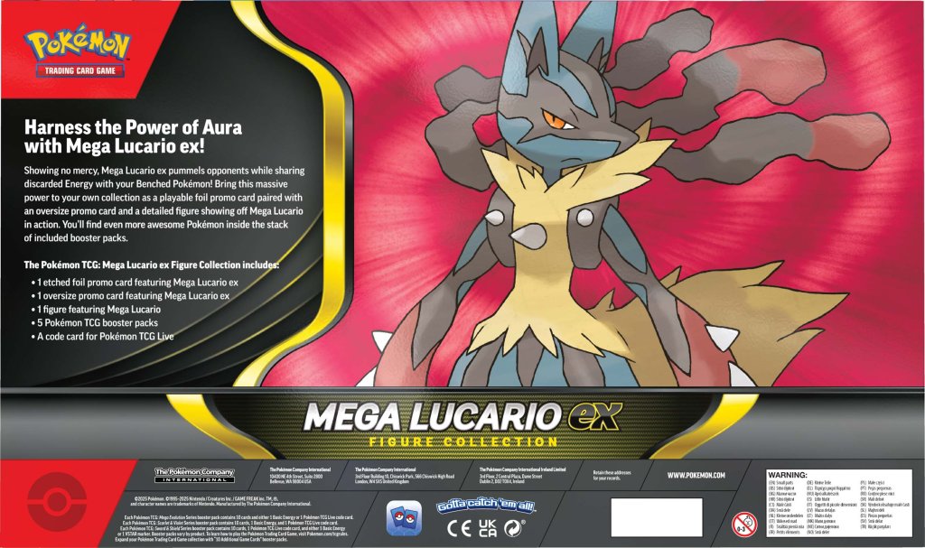 Pokemon TCG: Mega Lucario ex Figure Collection – First Games