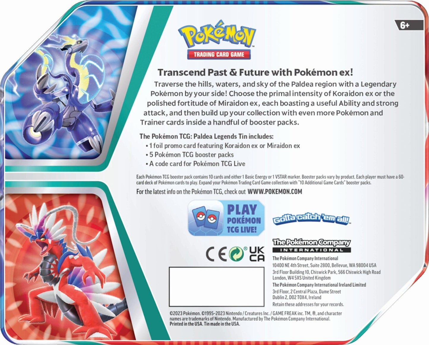 Pokemon TCG: Paldea Legends Tin