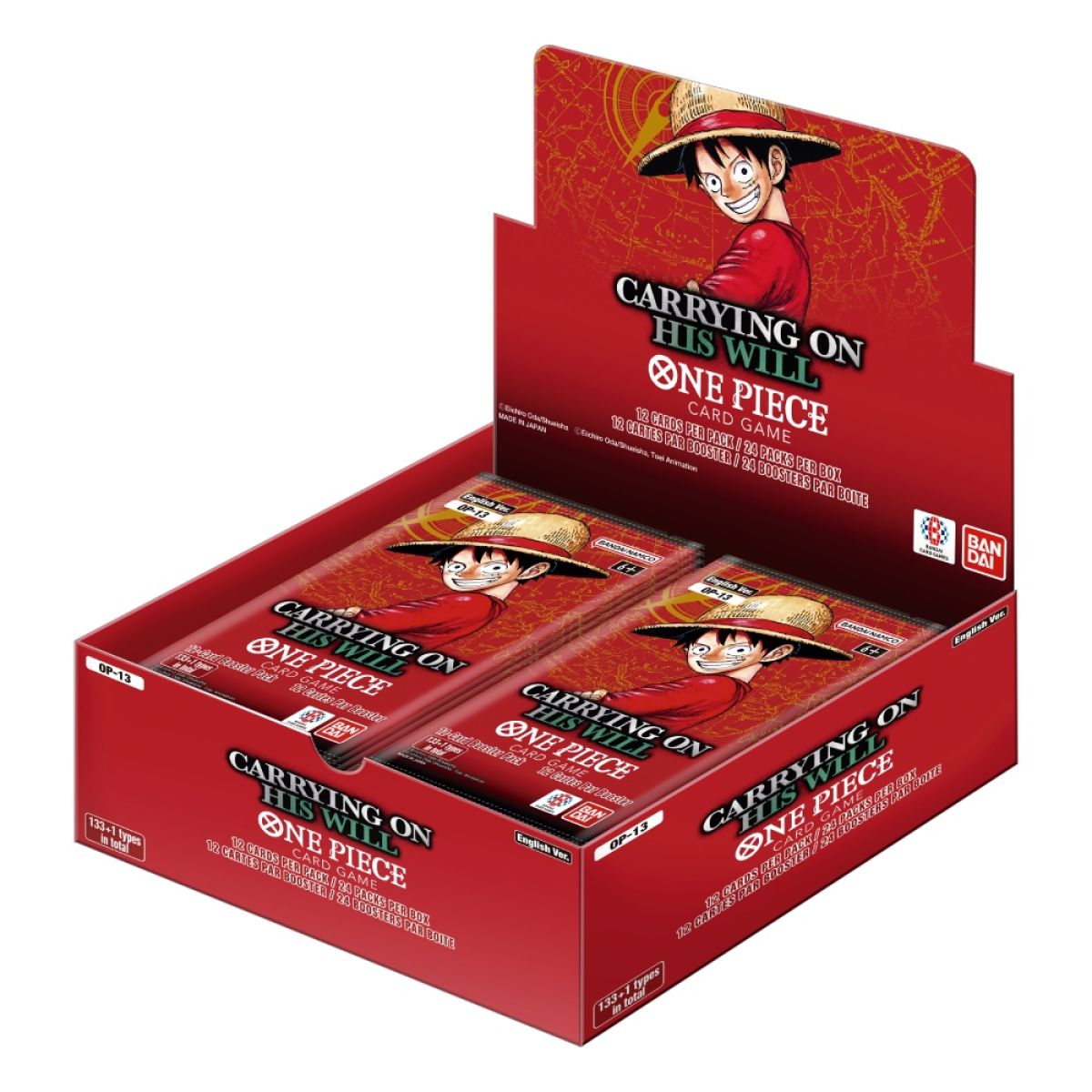 One Piece Card Game: Carrying On His Will (OP-13) Booster Box (Display of 24) ENGLISH - Limit 1