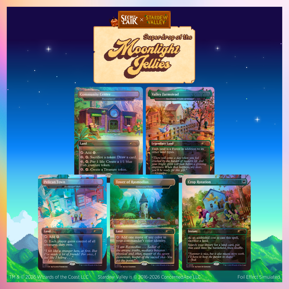 Magic: The Gathering: Secret Lair x Stardew Valley: Superdrop of the Moonlight Jellies