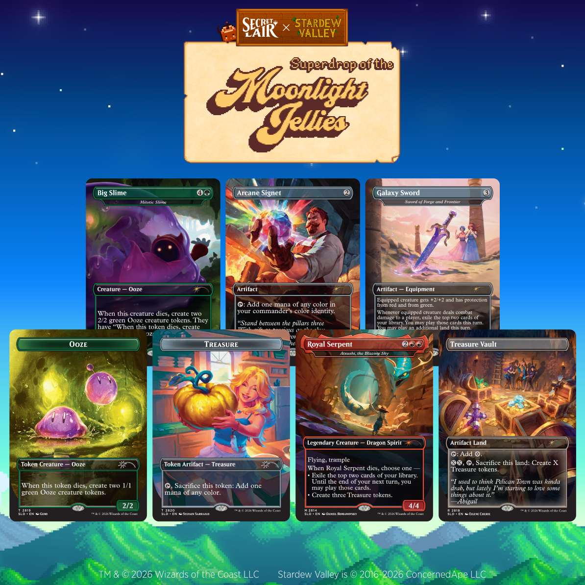 Magic: The Gathering: Secret Lair x Stardew Valley: Superdrop of the Moonlight Jellies