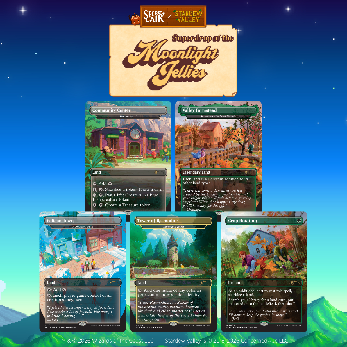 Magic: The Gathering: Secret Lair x Stardew Valley: Superdrop of the Moonlight Jellies