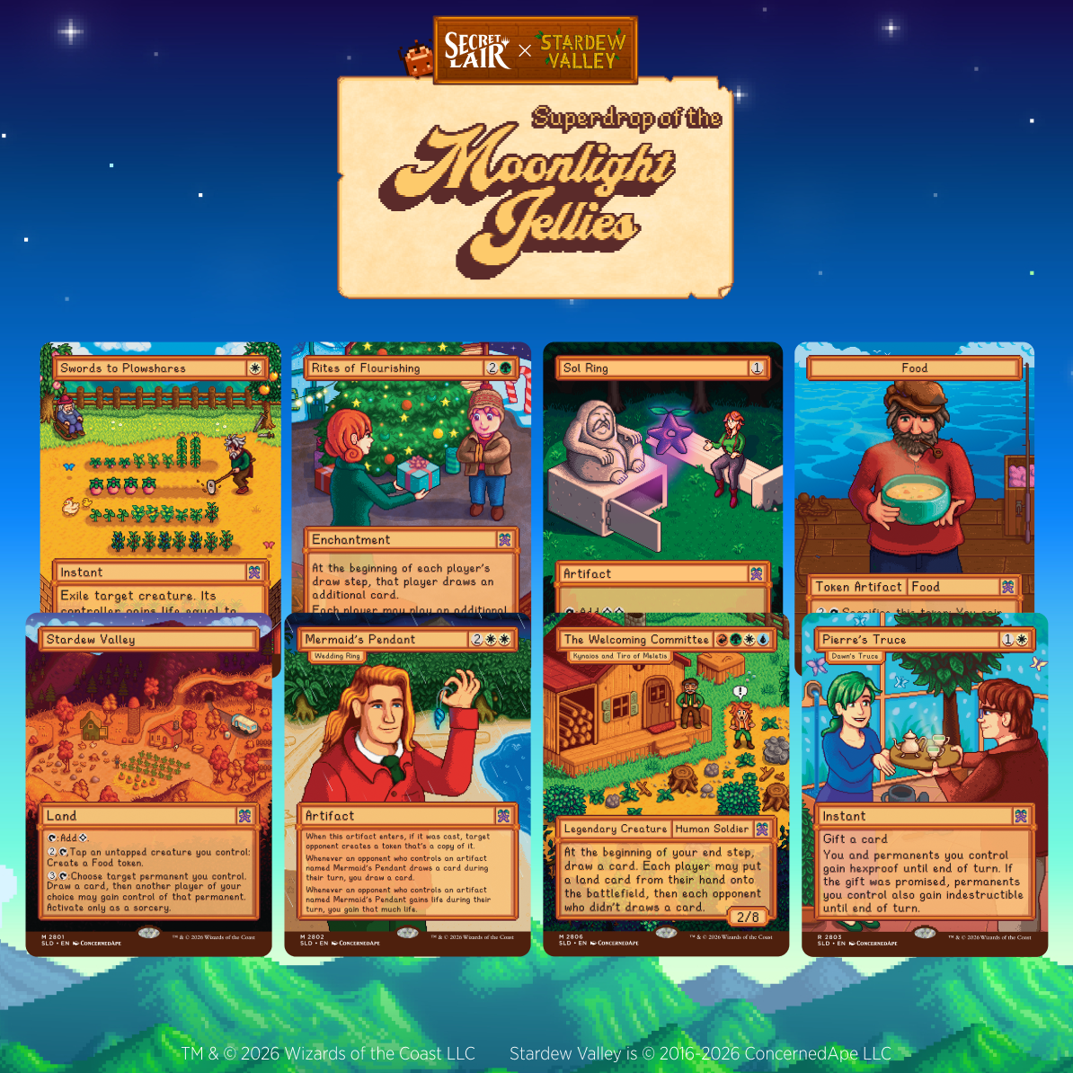 Magic: The Gathering: Secret Lair x Stardew Valley: Superdrop of the Moonlight Jellies