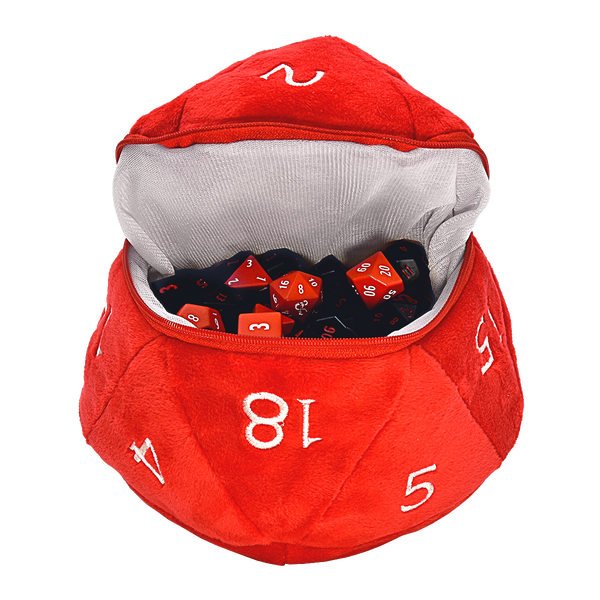 D20 Plush Dice Bag