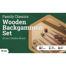 Wooden Folding Backgammon Case 45cm